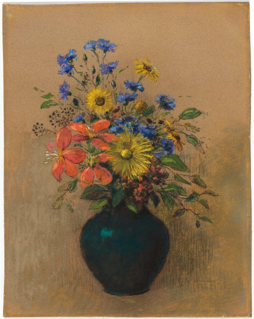 Odilon Redon's "Wildflowers" Pastel